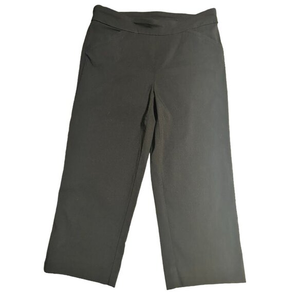 Worthington Petite Medium Capri Pants Womens Black Stretch Dress  PM‎ - Picture 1 of 4